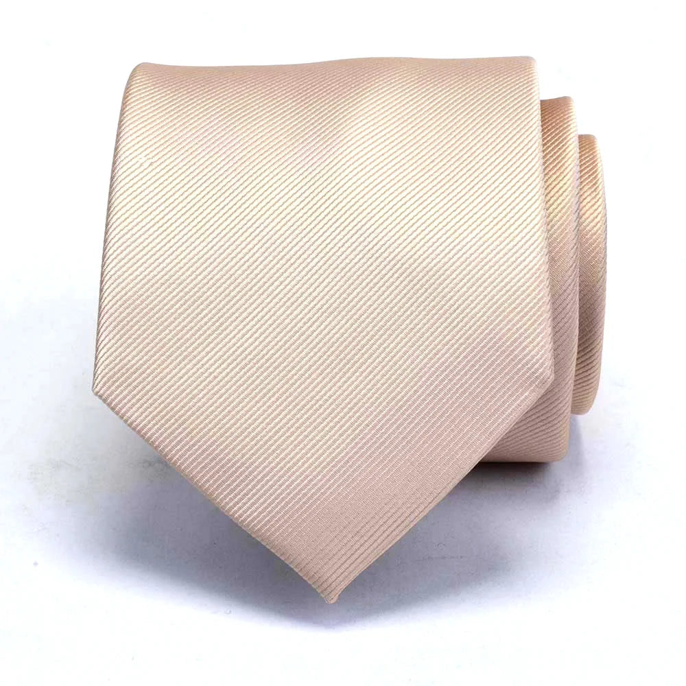 Ricnais New Arrival 2026 Classic Mens Tie Silk 8cm Formal Necktie Solid Gold Red Yellow Ties For Man Business Wedding Gift Party