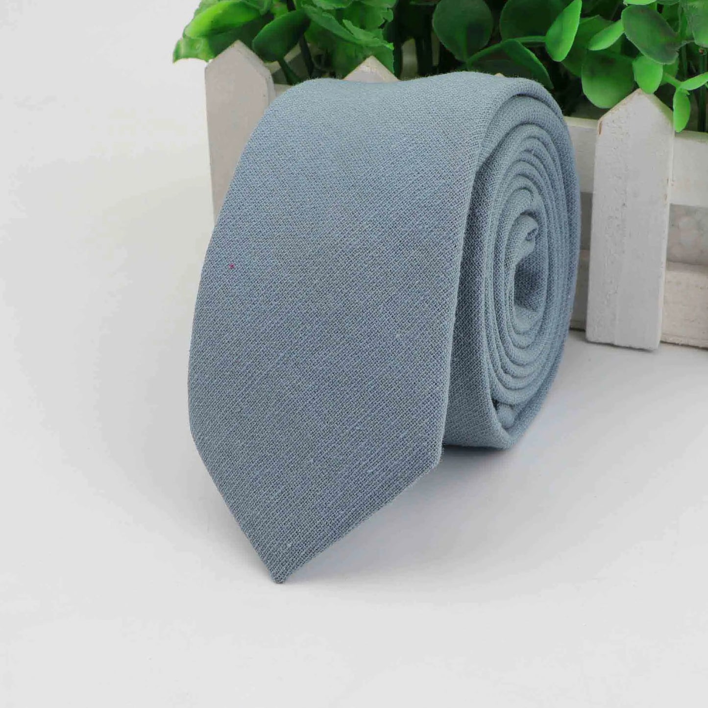 New 2025 Solid Color 6cm Width Tie Cotton Pure Colorful Slim Neckties for Wedding Ties Skinny Groom Necktie for Men