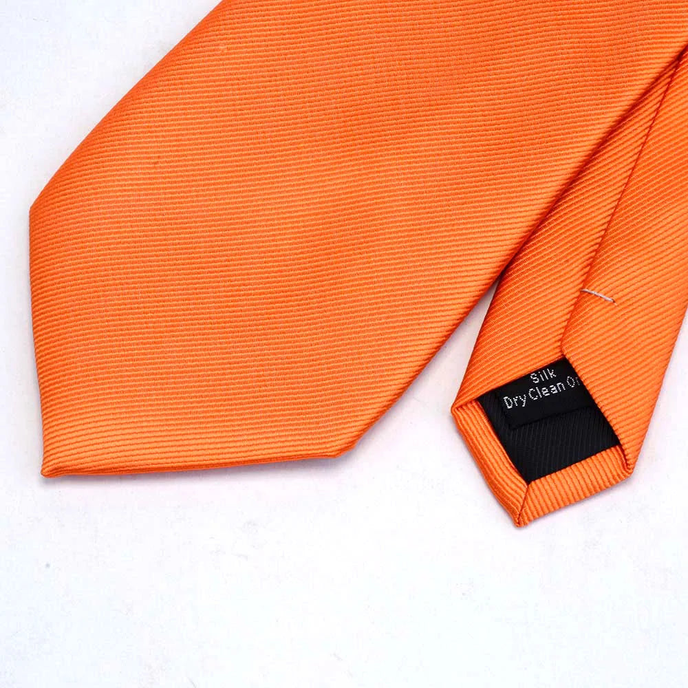 Ricnais New Arrival 2026 Classic Mens Tie Silk 8cm Formal Necktie Solid Gold Red Yellow Ties For Man Business Wedding Gift Party