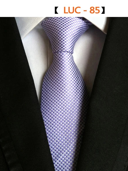 GUSLESON Fashion Silk Men Ties New Design Neck Ties 8cm Formal Plaid&Striped Wedding Ties for Men Formal Business  Gravatas