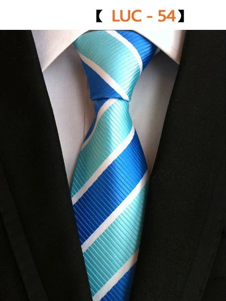 GUSLESON Fashion Silk Men Ties New Design Neck Ties 8cm Formal Plaid&Striped Wedding Ties for Men Formal Business  Gravatas