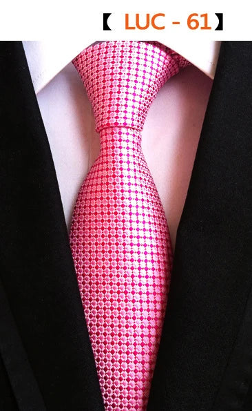 GUSLESON Fashion Silk Men Ties New Design Neck Ties 8cm Formal Plaid&Striped Wedding Ties for Men Formal Business  Gravatas