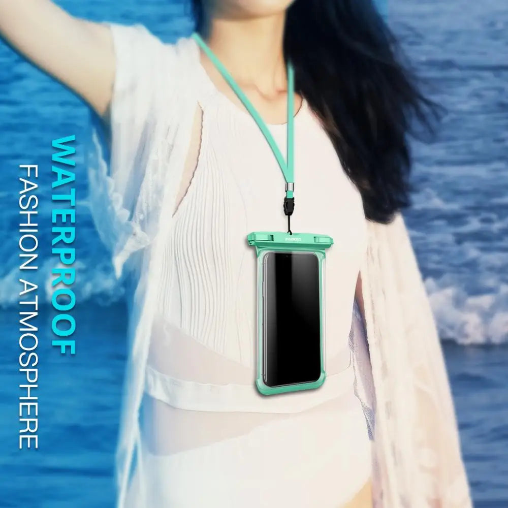 Brand New 2025 FONKEN Full Transparent Waterproof Case for Iphone Xiaomi Samsung Dry Bag Underwater Watch Case Swimming Pouch Mobile Cover Bag