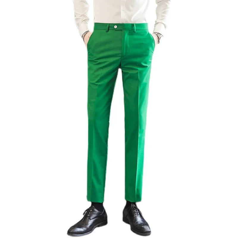 Royal Blue Pants, Men Formal Dress Trousers, Red Green Black White Pantalones Hombre, Man Slacks,M-5XL 6XL