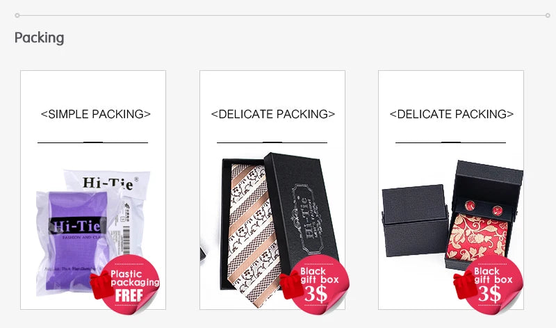 Hi-Tie White Black Red Striped Novelty Tie For Men Silk Wedding Tie Gravat Hanky Cufflink Fashion Design Business