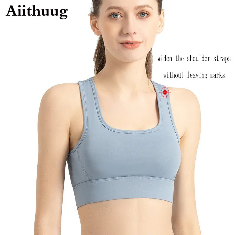 NEW 2024 Aiithuug Racerback Bralette Everyday Comfort Wireless and Seamless Ultra SoftSports Bra for Women Criss Cross Back Pad Strappy