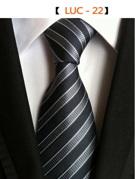 GUSLESON Fashion Silk Men Ties New Design Neck Ties 8cm Formal Plaid&Striped Wedding Ties for Men Formal Business  Gravatas