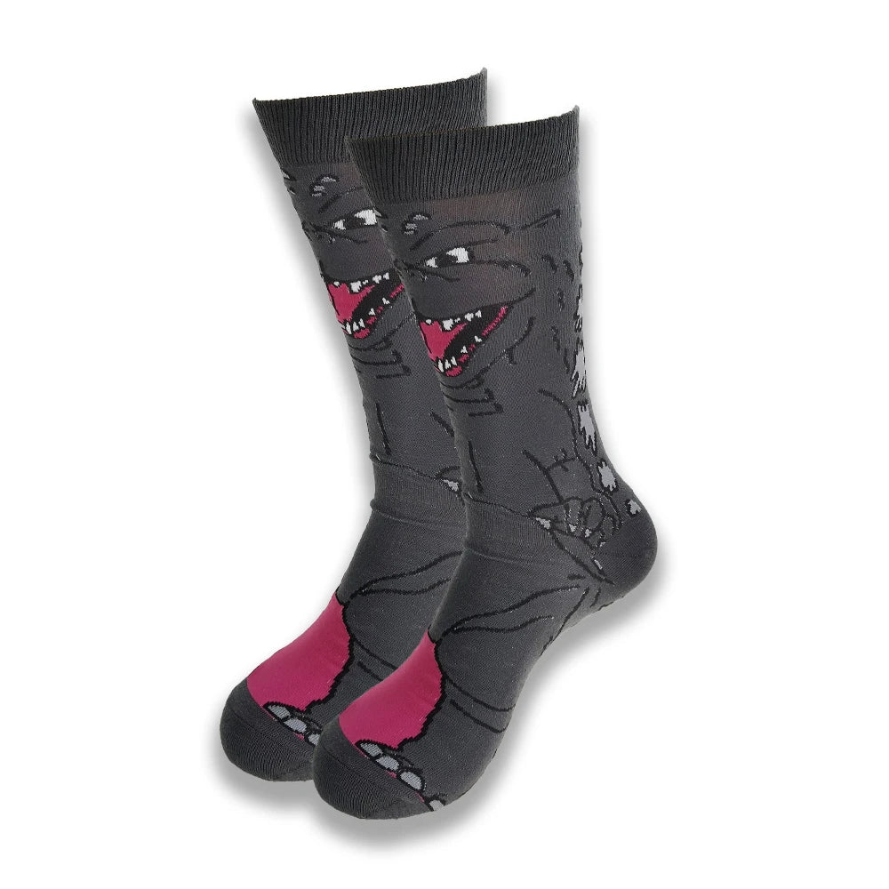 Movie Character Print Crazy Socks Funny Cartoon Novelty Socks Cotton Street Style Thin Summer Dress Novetly  Socks