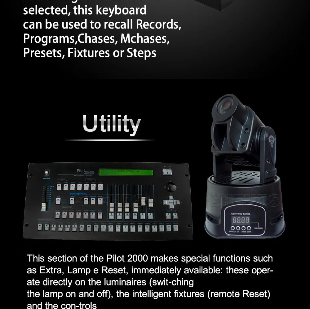 DMX Console 1024 Controller For Stage Lighting DMX 512 DJ Controller Equipment International Standard 192/768/Pilot 2000 Console