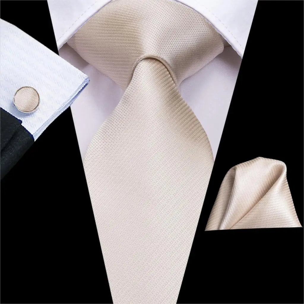 Hi-Tie White Black Red Striped Novelty Tie For Men Silk Wedding Tie Gravat Hanky Cufflink Fashion Design Business