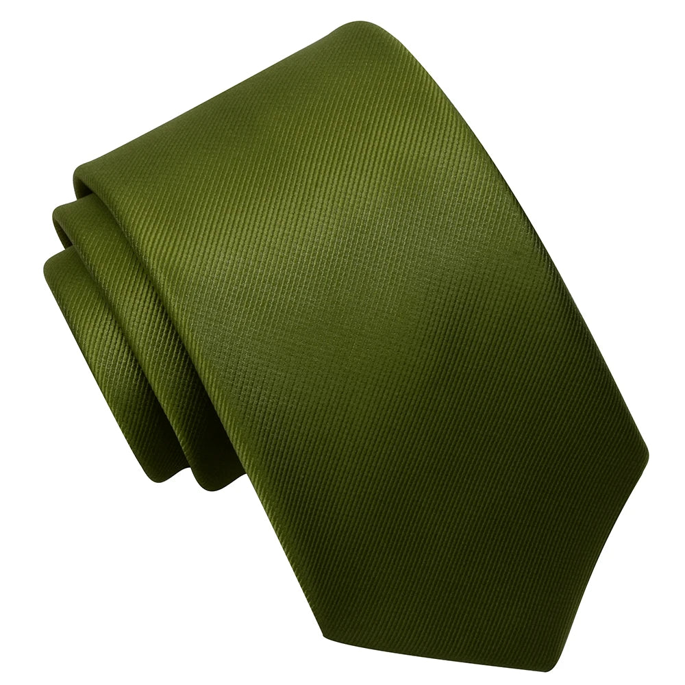 Ricnais New Arrival 2026 Classic Mens Tie Silk 8cm Formal Necktie Solid Gold Red Yellow Ties For Man Business Wedding Gift Party