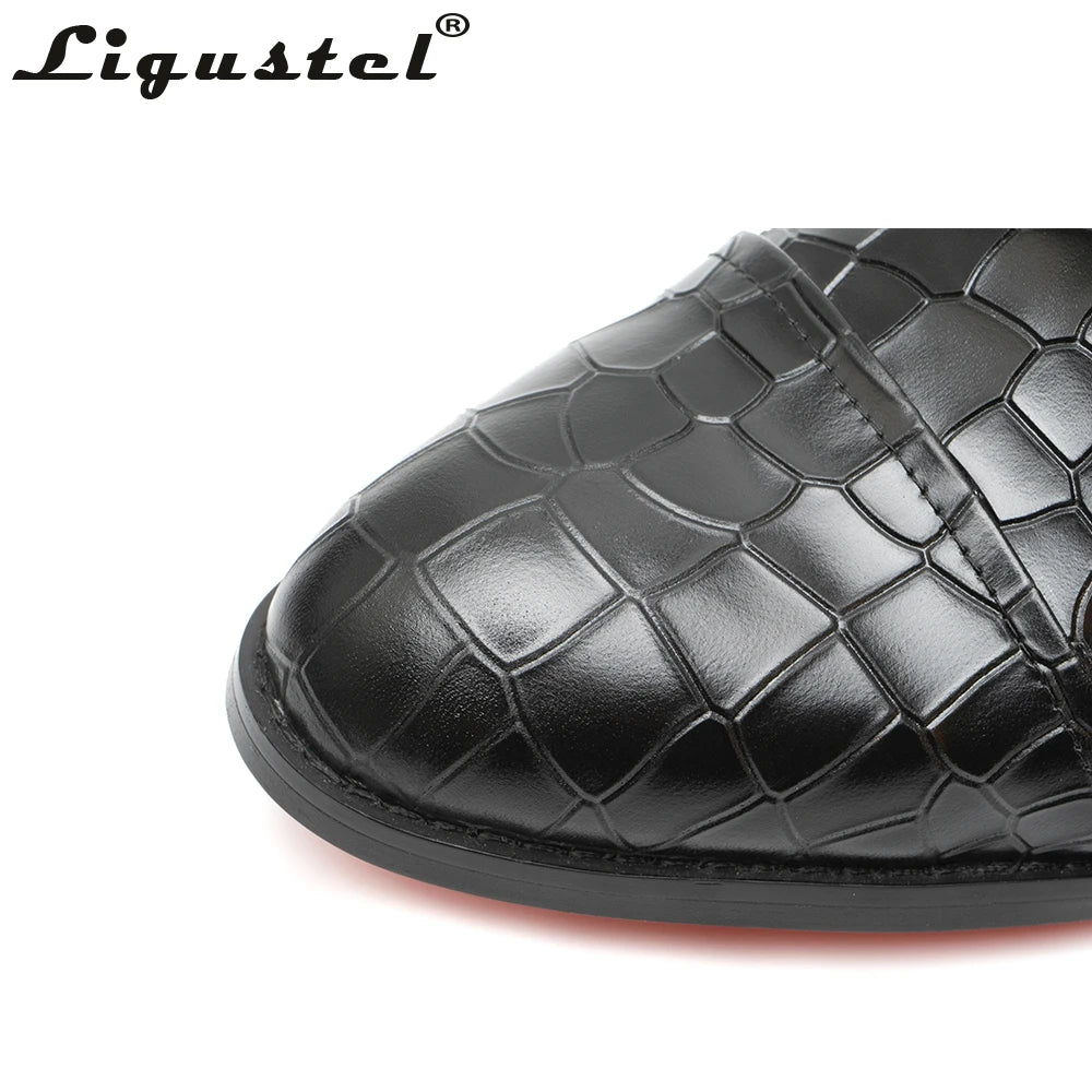 Brand New Collection 2025  ON SALES N0W Shoes for Men Black Handmade Crocodile Leather Oxfords Shoes Men Red Bottom Dress Wedding Shoes Business Casual Luxury Plus Size