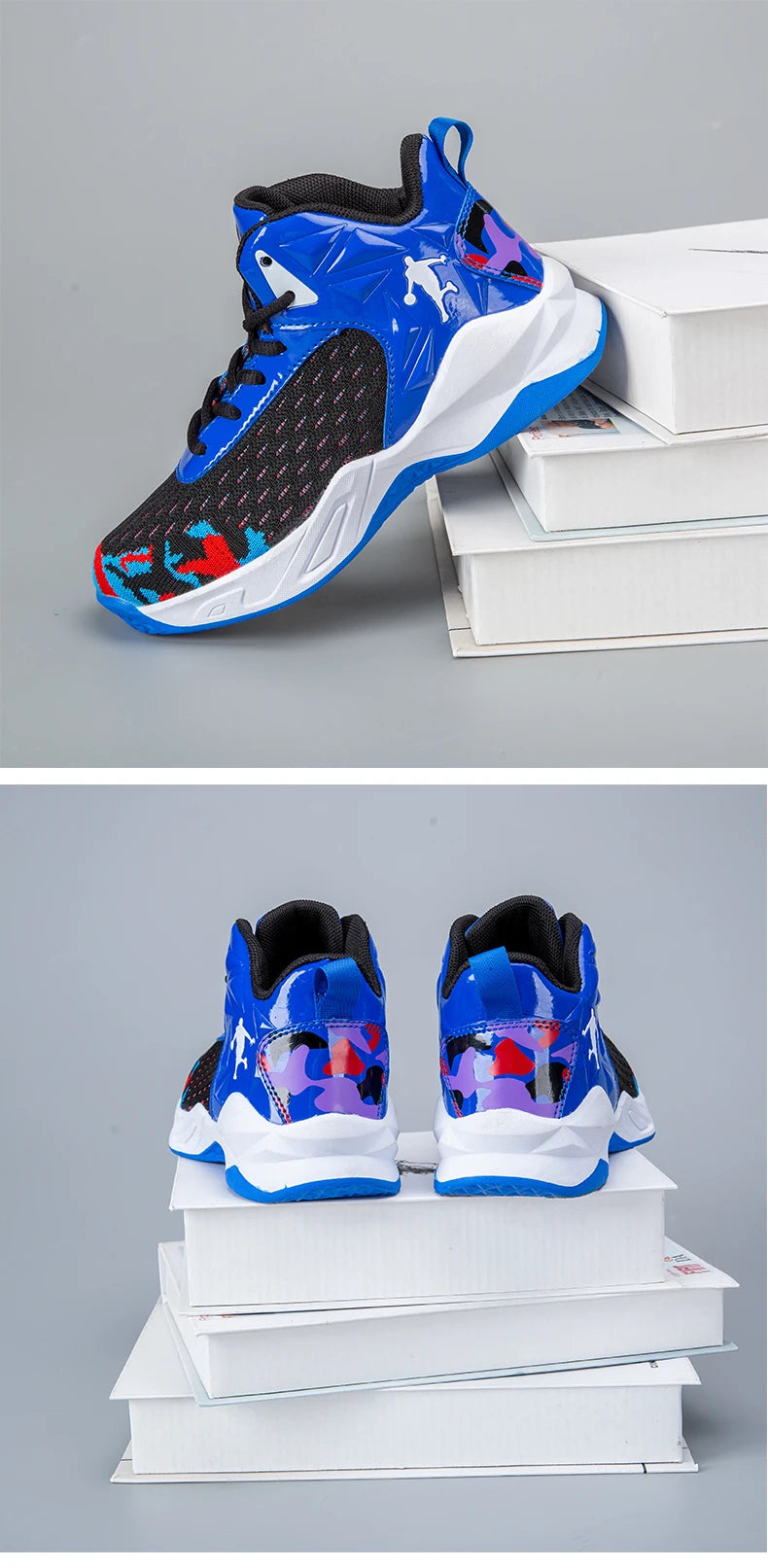 NEW 2025 Boys Brand Basketball Shoes Kids Sneakers Thick Sole Non-slip Children Sports Shoes Child Boy Basket Trainer Shoes Girls