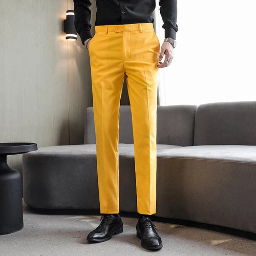 Royal Blue Pants, Men Formal Dress Trousers, Red Green Black White Pantalones Hombre, Man Slacks,M-5XL 6XL