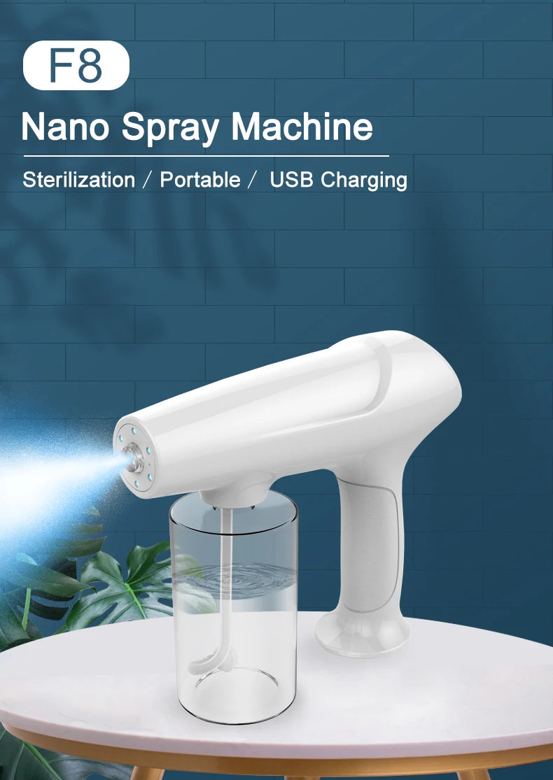 Custom Portable Nano Gun Hairdressing Hydrating Spray Hair Micro Nano Blu-ray Steams Multifunctional Water Nano Spray