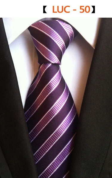 GUSLESON Fashion Silk Men Ties New Design Neck Ties 8cm Formal Plaid&Striped Wedding Ties for Men Formal Business  Gravatas