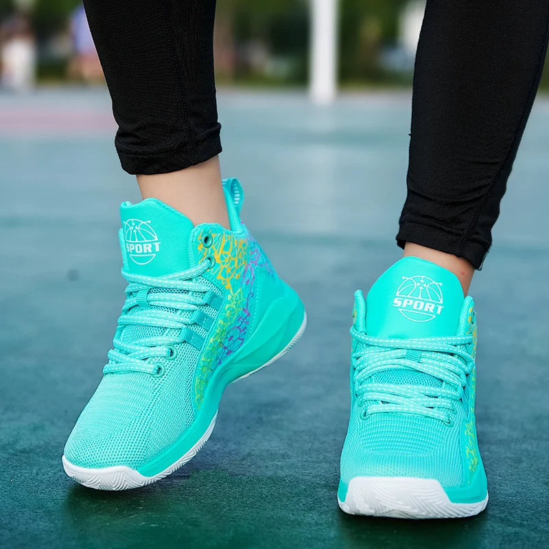 NEW 2025 Boys Brand Basketball Shoes Kids Sneakers Thick Sole Non-slip Children Sports Shoes Child Boy Basket Trainer Shoes Girls