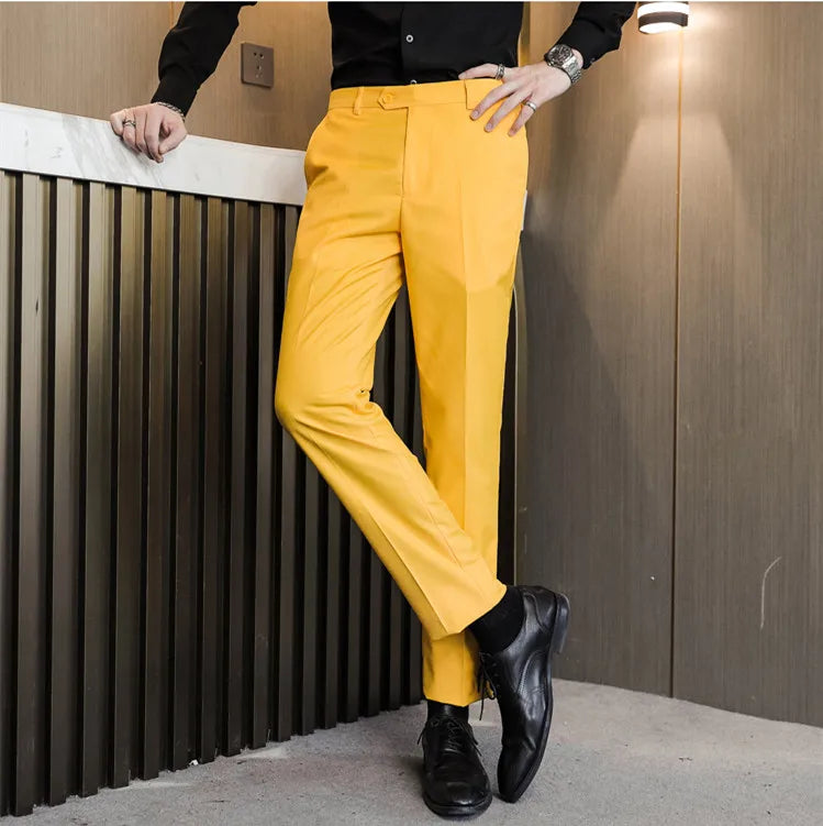 Royal Blue Pants, Men Formal Dress Trousers, Red Green Black White Pantalones Hombre, Man Slacks,M-5XL 6XL