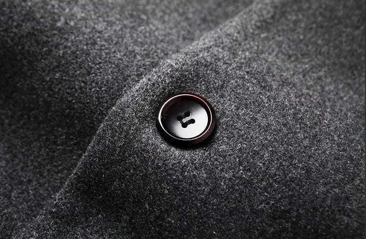 New Collections 2024-2025 Autumn and Winter Street Men's Wool Blend Warm and Thickened Business Casual Jacket