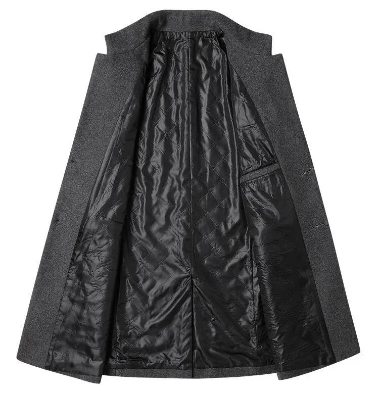 New Collections 2024-2025 Autumn and Winter Street Men's Wool Blend Warm and Thickened Business Casual Jacket