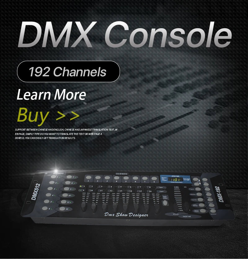 DMX Console 1024 Controller For Stage Lighting DMX 512 DJ Controller Equipment International Standard 192/768/Pilot 2000 Console