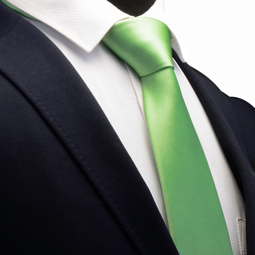 Ricnais New Arrival 2026 Classic Mens Tie Silk 8cm Formal Necktie Solid Gold Red Yellow Ties For Man Business Wedding Gift Party