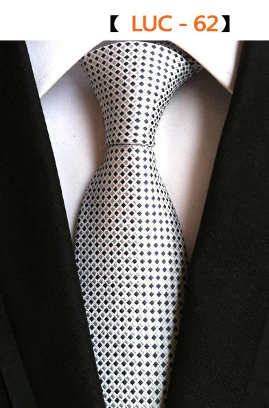 GUSLESON Fashion Silk Men Ties New Design Neck Ties 8cm Formal Plaid&Striped Wedding Ties for Men Formal Business  Gravatas