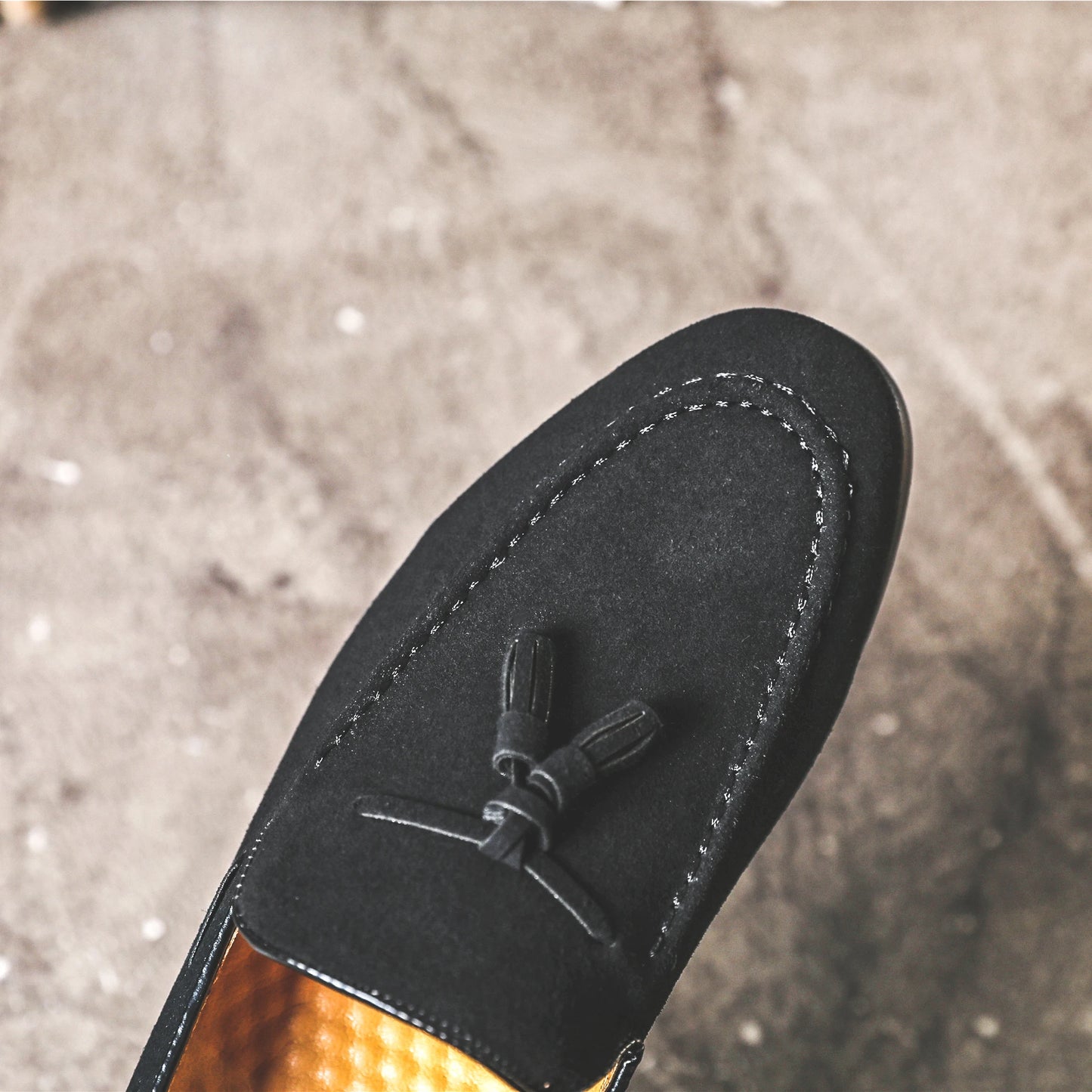Size 14 Slip on Black Color Fashion Men Dress Shoes Wedding Party Footwear Men Tassels Loafers Shoes