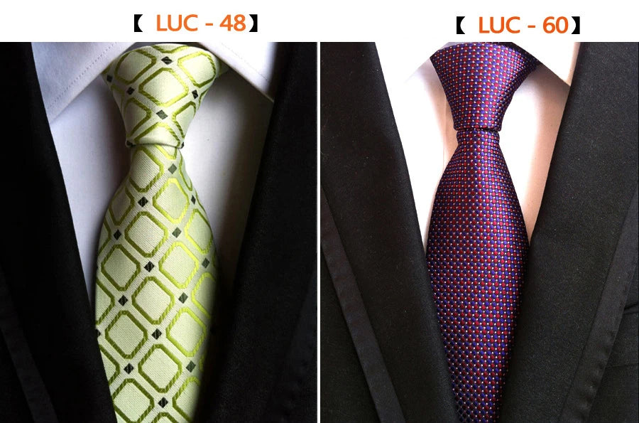 GUSLESON Fashion Silk Men Ties New Design Neck Ties 8cm Formal Plaid&Striped Wedding Ties for Men Formal Business  Gravatas