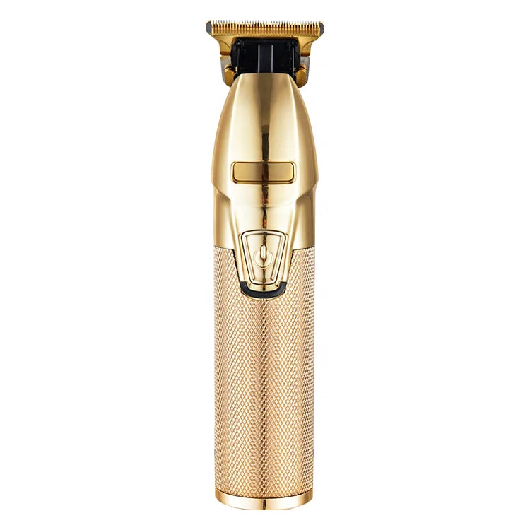 Professional Cordless Electric Clippers for Men  2025 Waterproof Beard Hair Cut Machine USB Power Source 1pcs Gold Metal Trimmer USA