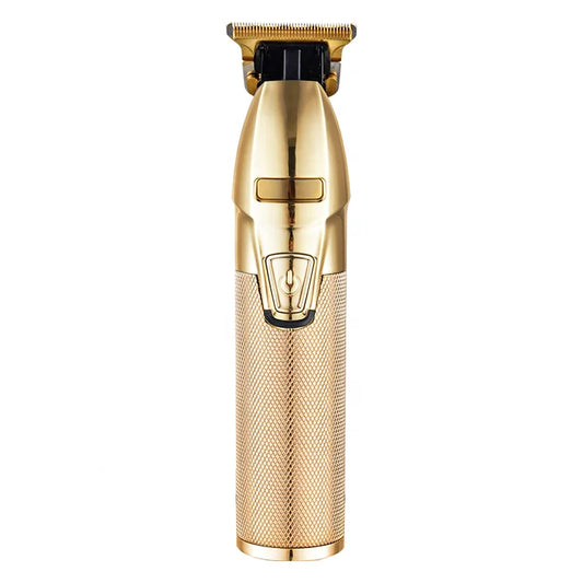 Professional Cordless Electric Clippers for Men  2025 Waterproof Beard Hair Cut Machine USB Power Source 1pcs Gold Metal Trimmer USA