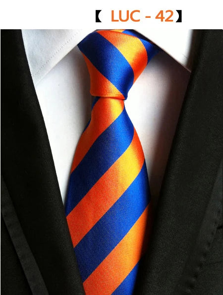 GUSLESON Fashion Silk Men Ties New Design Neck Ties 8cm Formal Plaid&Striped Wedding Ties for Men Formal Business  Gravatas