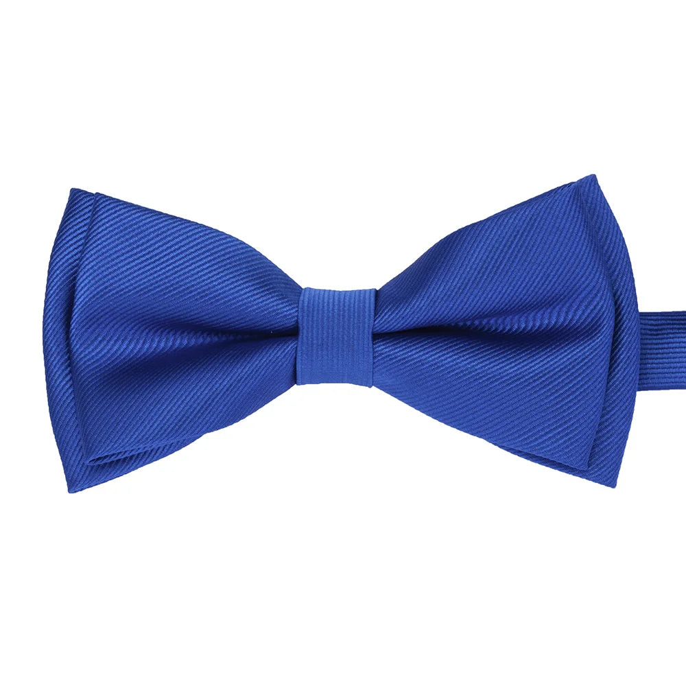 GUSLESON Mens Solid Color Two Layer Pre-tied Bow Tie Red Black Purple Gold Blue Yellow Green Bowtie for Wedding Party Business