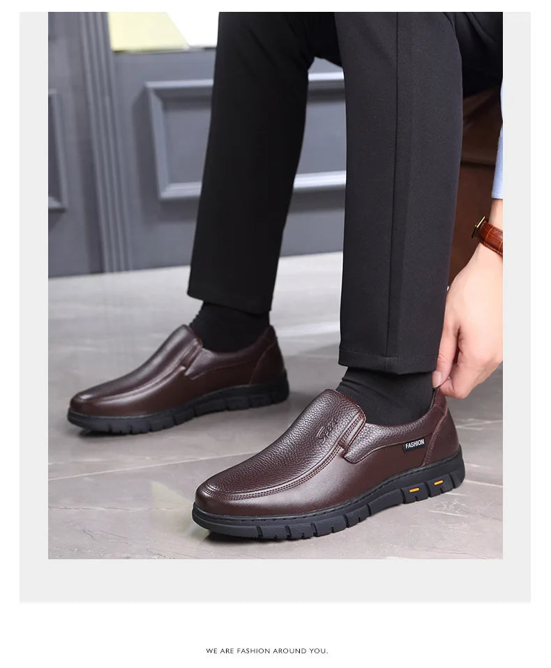 Genuine Leather Men Casual Shoes Luxury Brand Mens Loafers Moccasins Breathable Slip on Driving Shoes zapatillas de hombre