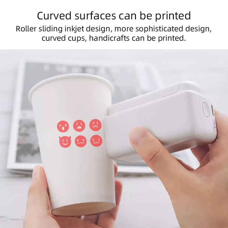 EVEBOT Printpods Handheld Mini Printer Small Portable Creative Smart Inkjet  Machine Card Label Bread Coffee Clothes Logo