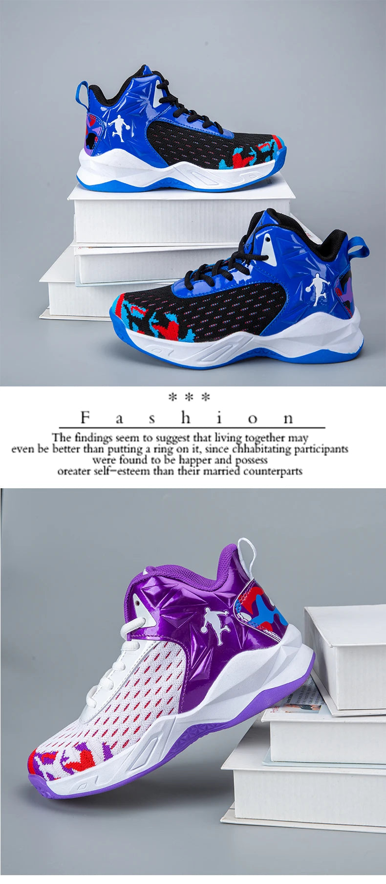 NEW 2025 Boys Brand Basketball Shoes Kids Sneakers Thick Sole Non-slip Children Sports Shoes Child Boy Basket Trainer Shoes Girls