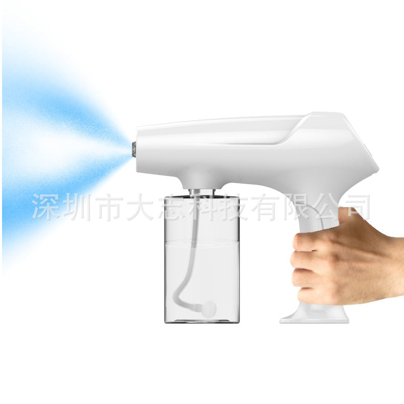 New 2025 Hairdressing tools beauty hairdressing water spray gun electric blue light household handheld wireless nano atomization sprayer