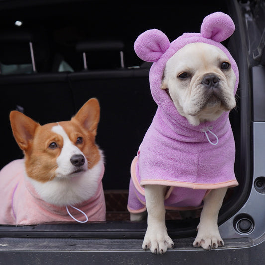 Pets Dog Cat Bathrobe Coral Fleece Absorbent Pet Products