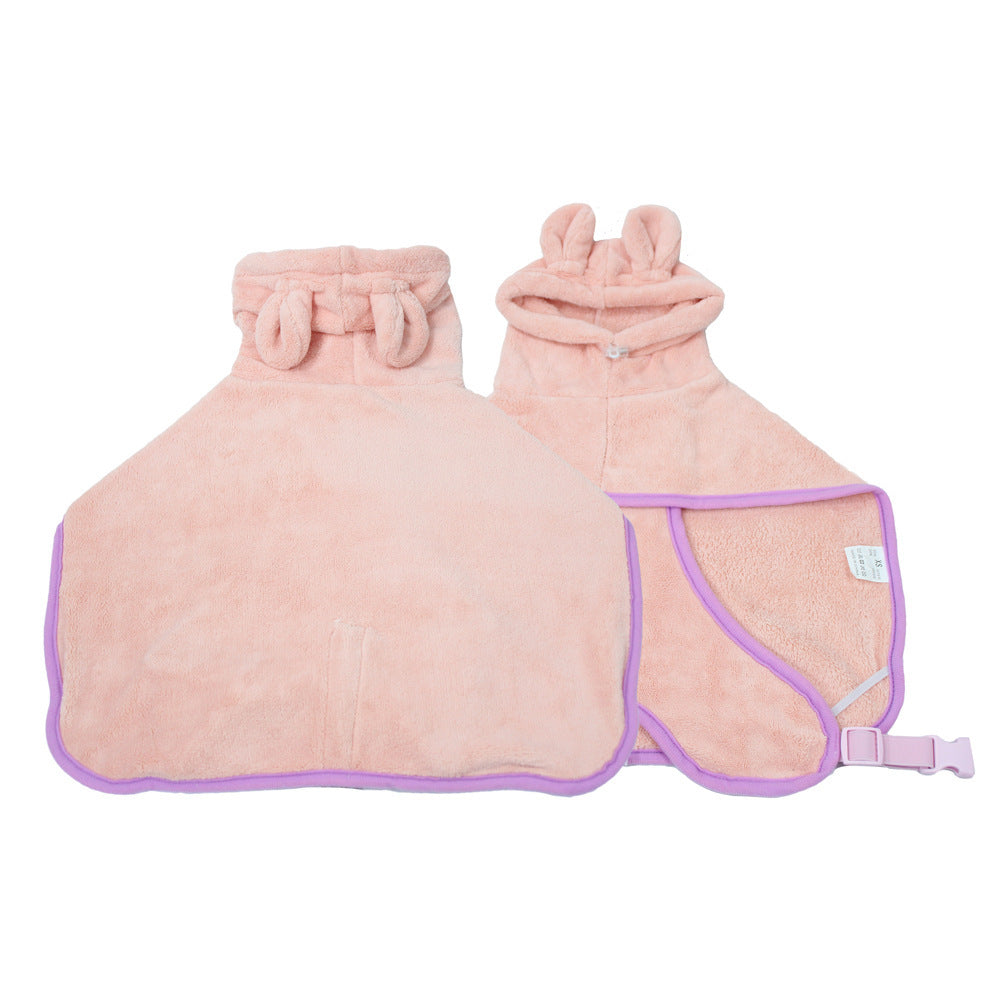 Pets Dog Cat Bathrobe Coral Fleece Absorbent Pet Products