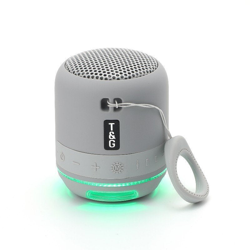 Portable Outdoor Mini Subwoofer with LED Light - Wireless Bluetooth Speaker for Enhanced Sound Experience