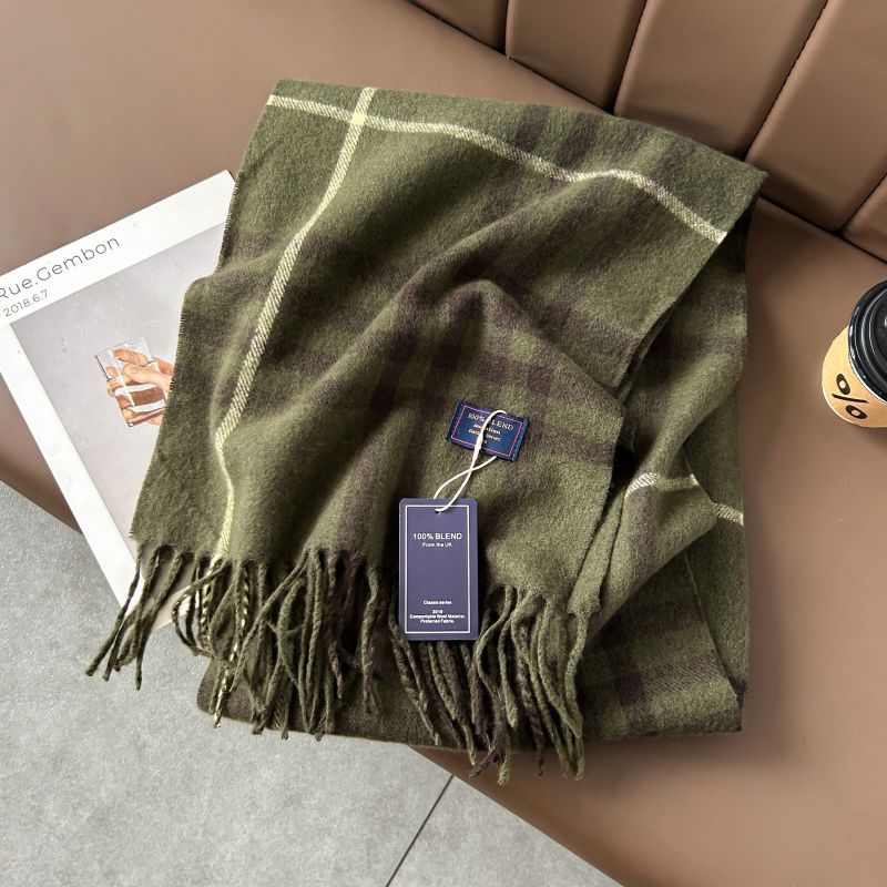 Autumn and Winter 2025 -2026  Classic Plaid Printed High-grade Scarf Ins Style for Lovers Australian,British, French, Swiss, European  Imitation Wool Texture Warm Scarf