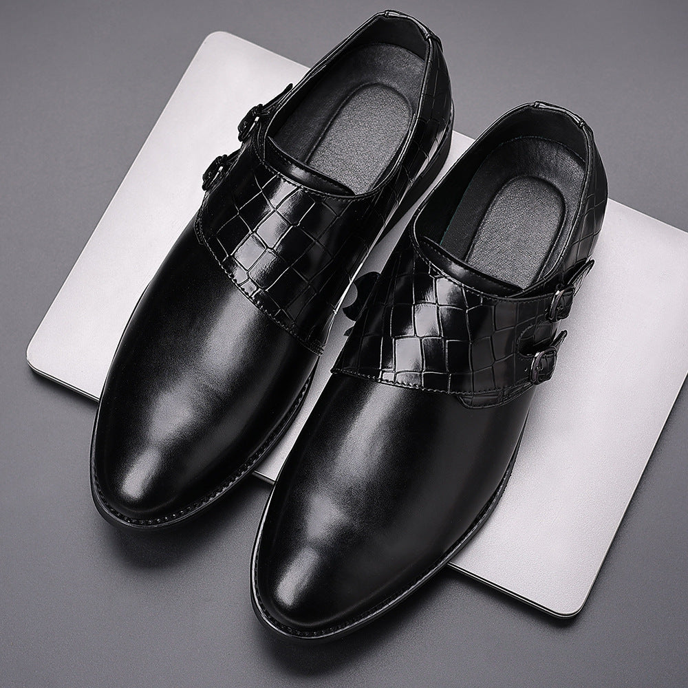 Men's Shoes Spring and Autumn Fashion All-match Wear-resistant Casual Leather Shoes Men's All-match Comfortable Beans Shoes Slip-on Shoes