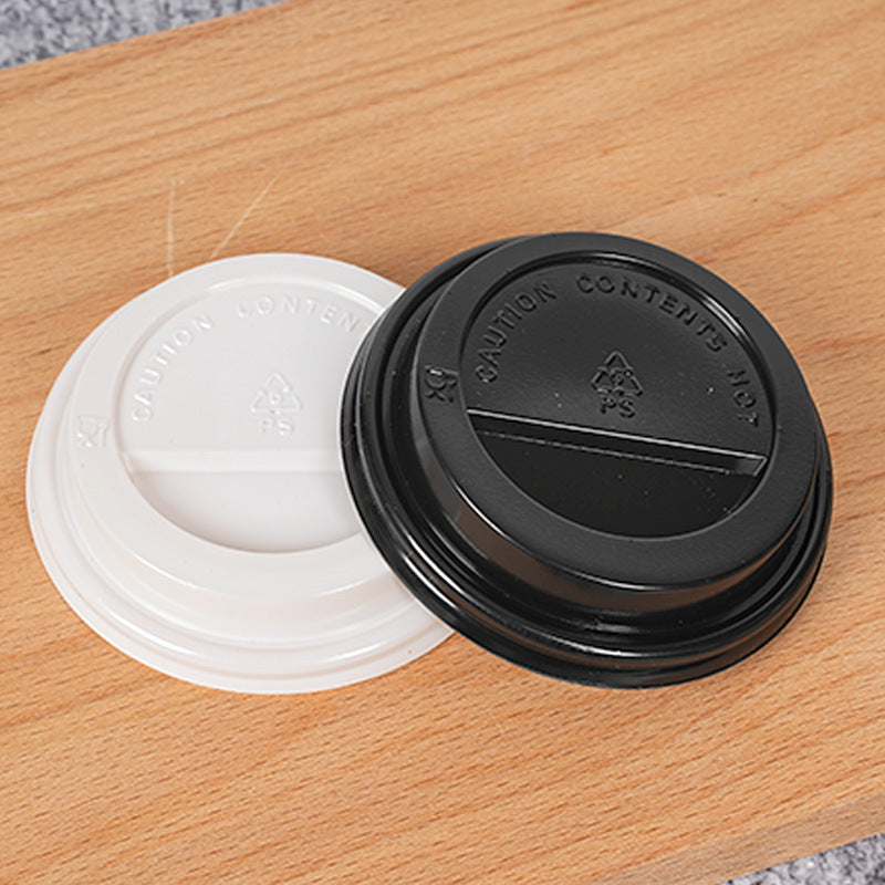 Disposable PS paper cup lid milk tea leak-proof lid thickened injection cup lid takeaway cup lid 80 90 caliber cup