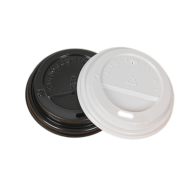 Disposable PS paper cup lid milk tea leak-proof lid thickened injection cup lid takeaway cup lid 80 90 caliber cup