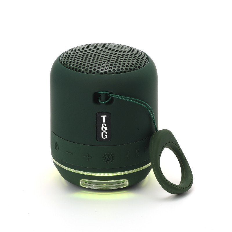 Portable Outdoor Mini Subwoofer with LED Light - Wireless Bluetooth Speaker for Enhanced Sound Experience
