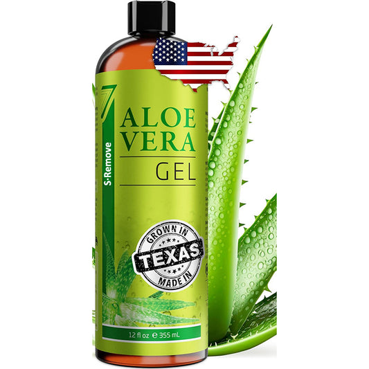 Seven Minerals Organic Aloe Vera Gel with 100% Pure Aloe from Freshly Cut Aloe - NO ACRYLATES & CROSSPOLYMERS, so it absorbs rapidly with No sticky residue - Big 355 ml / 12 fl oz