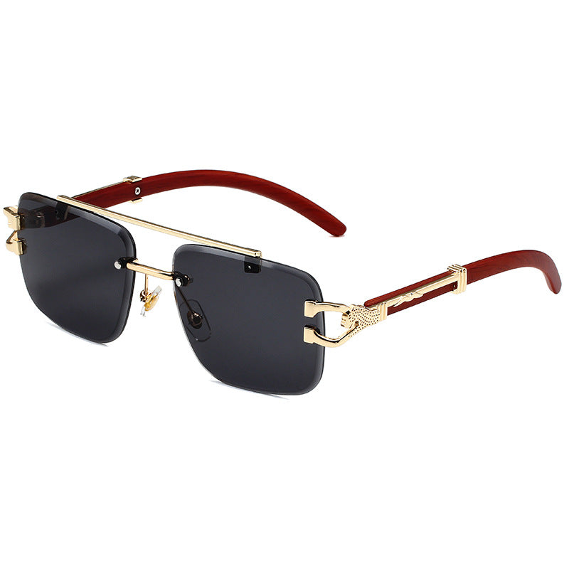 Men's And Women's Fashion Double Beam Trimming Sun-resistant Sunglasses