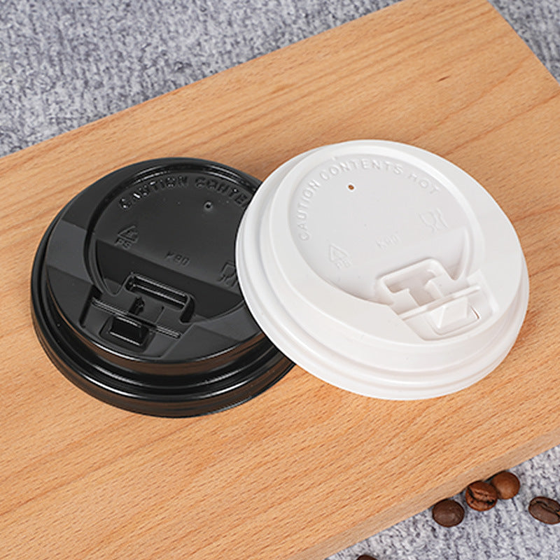 Disposable PS paper cup lid milk tea leak-proof lid thickened injection cup lid takeaway cup lid 80 90 caliber cup