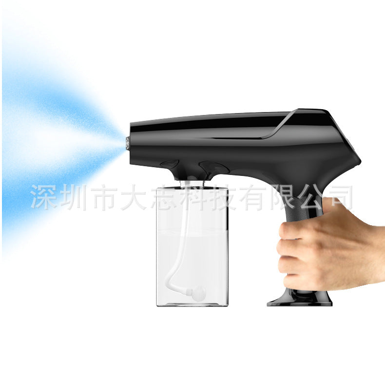 New 2025 Hairdressing tools beauty hairdressing water spray gun electric blue light household handheld wireless nano atomization sprayer