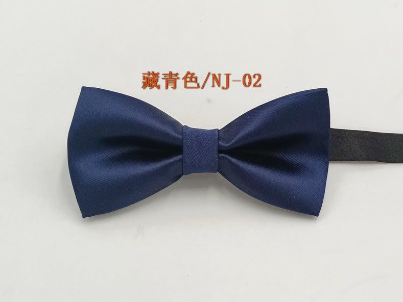 Factory direct men's best man bow tie British style red and black bow tie men's single folding polyester silk jacquard spot